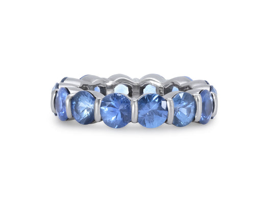 Gemlok Sapphire Eternity Band in Platinum