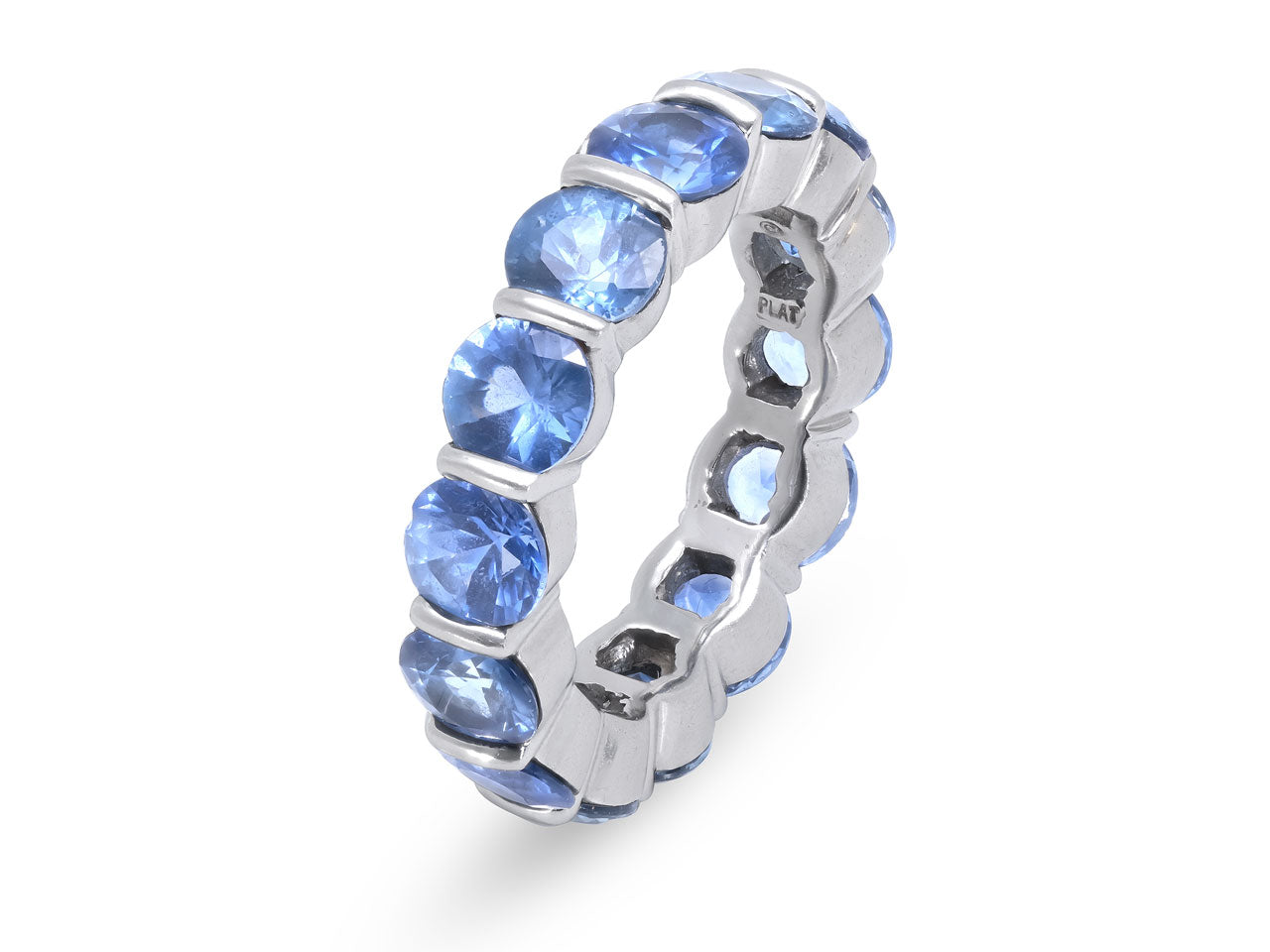 Gemlok Sapphire Eternity Band in Platinum