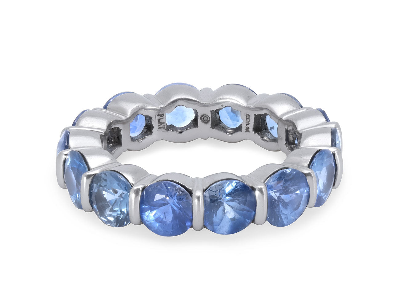 Gemlok Sapphire Eternity Band in Platinum