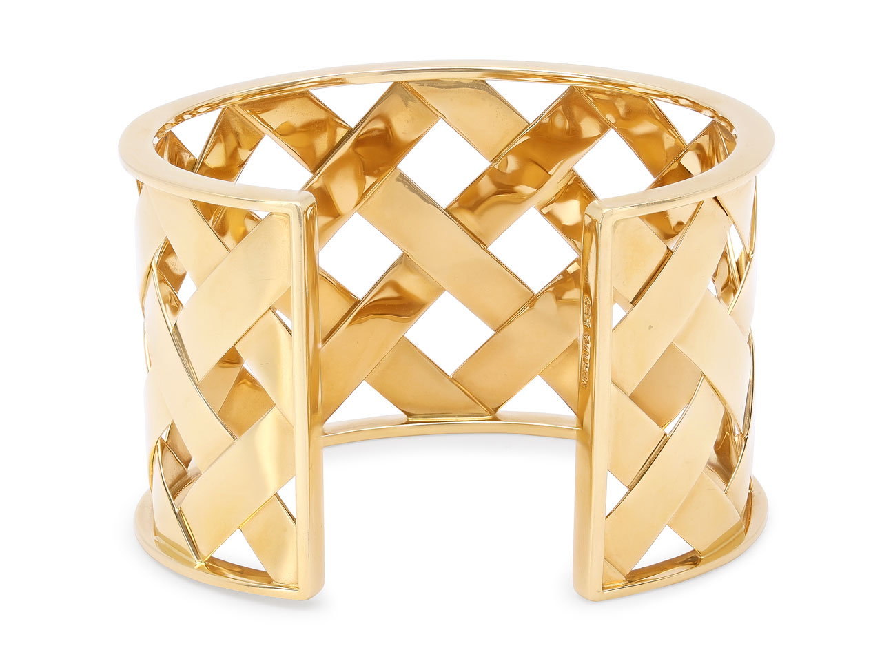 Verdura 'Criss Cross' Cuff Bracelet in 18K Gold