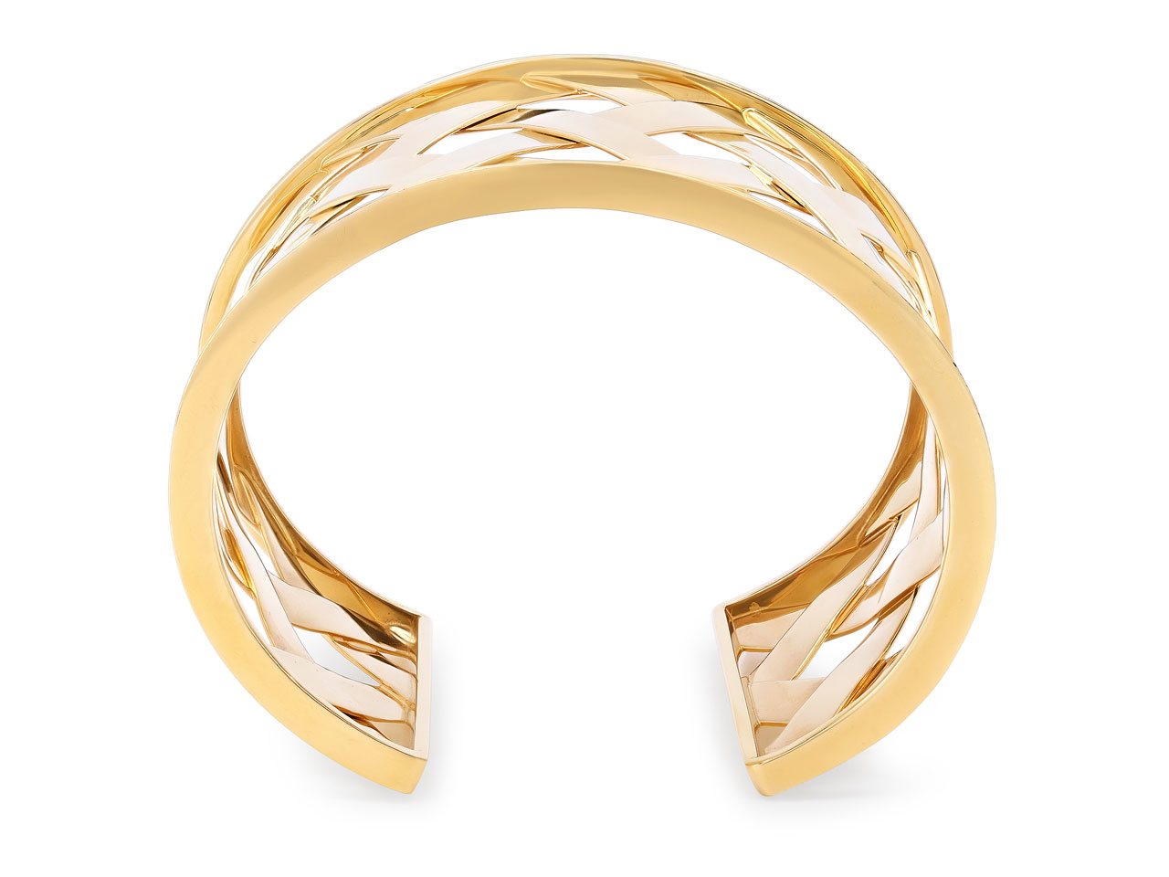 Verdura 'Criss Cross' Cuff Bracelet in 18K Gold