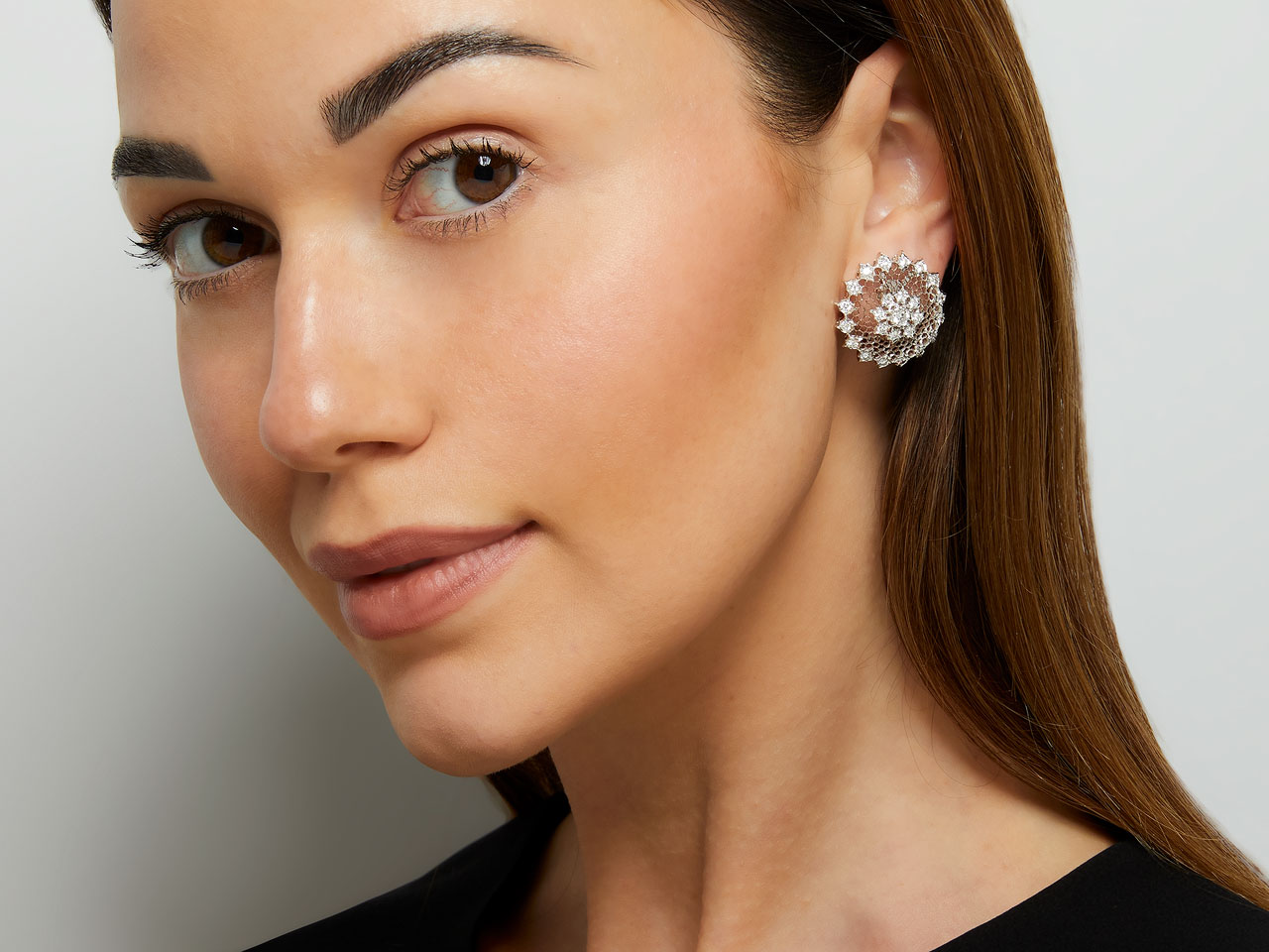 M. Buccellati 'Tulle' Diamond Earrings in 18K White Gold