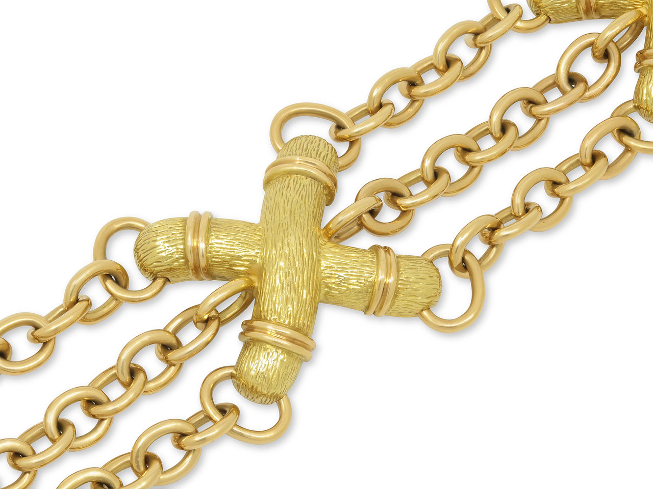 Tiffany & Co. Schlumberger Triple Strand 'X' Bracelet in 18K Gold