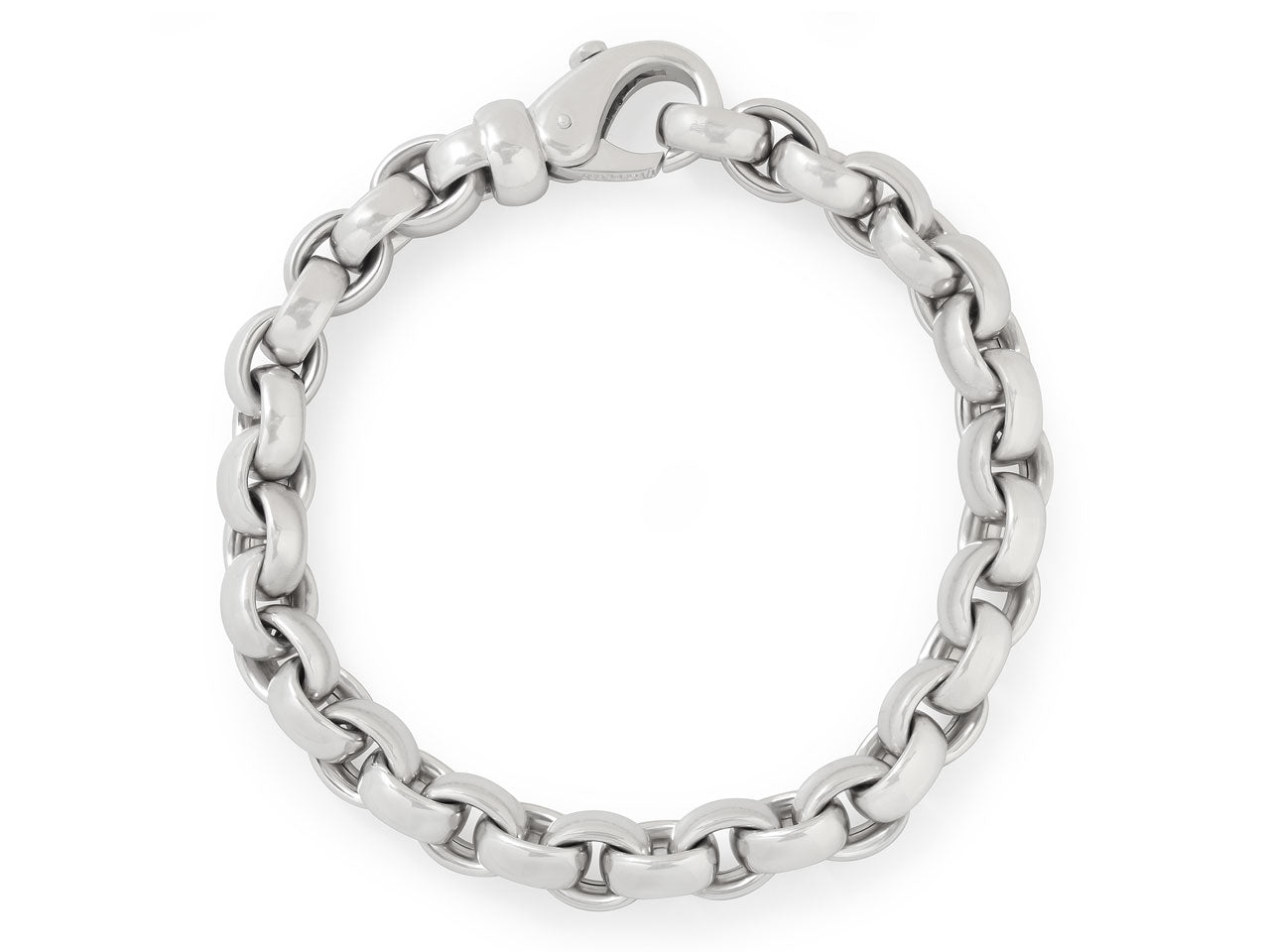 Rolo Link Bracelet in Platinum