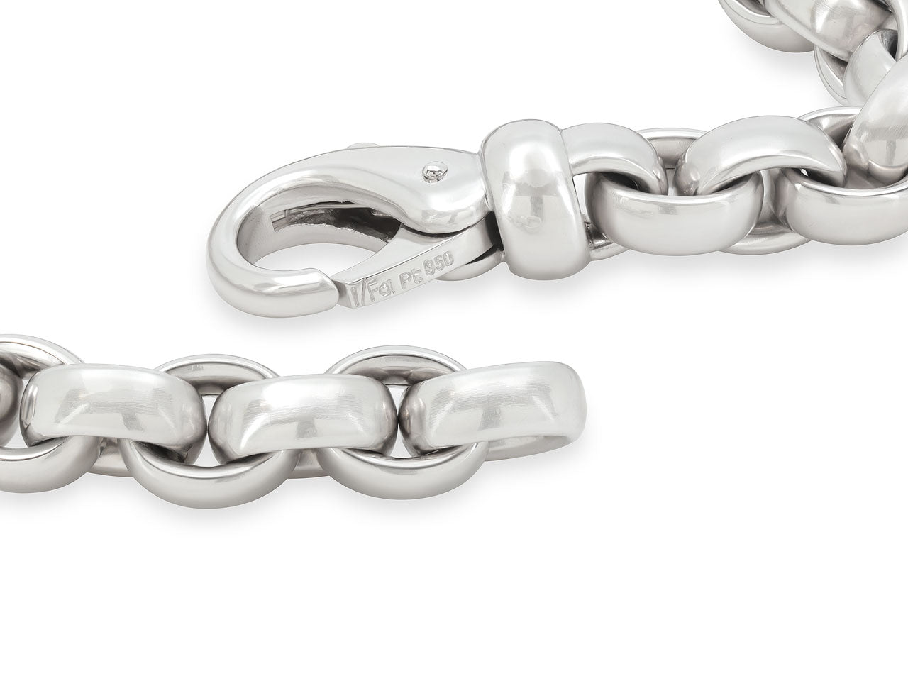 Rolo Link Bracelet in Platinum