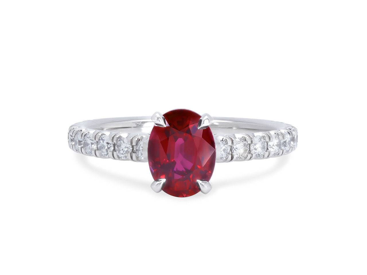 Cartier '1895' Ruby and Diamond Ring in Platinum