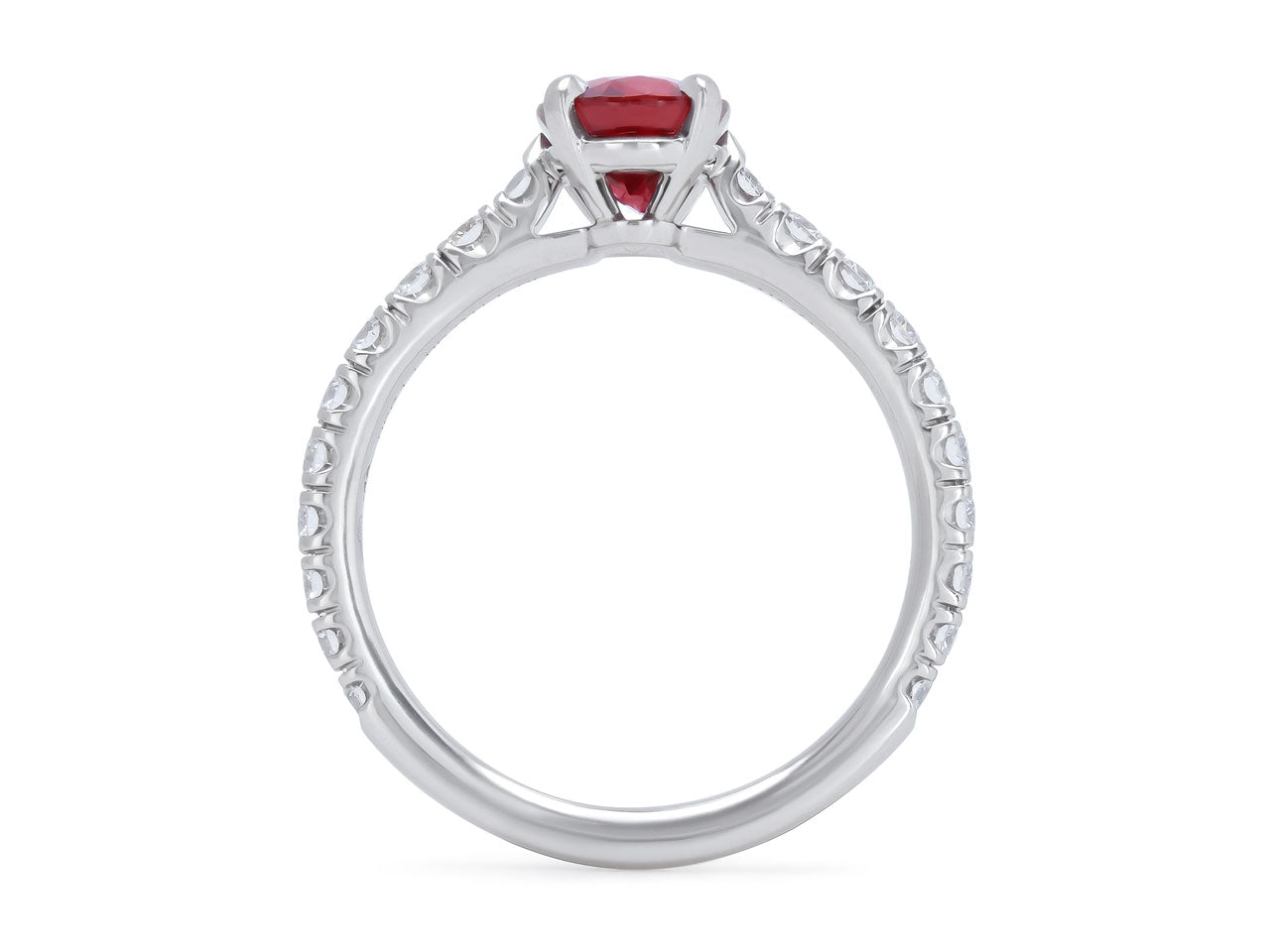 Cartier '1895' Ruby and Diamond Ring in Platinum