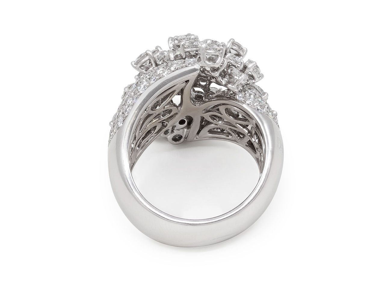 Damiani 'Mimosa' Diamond Cocktail Ring in 18K White Gold