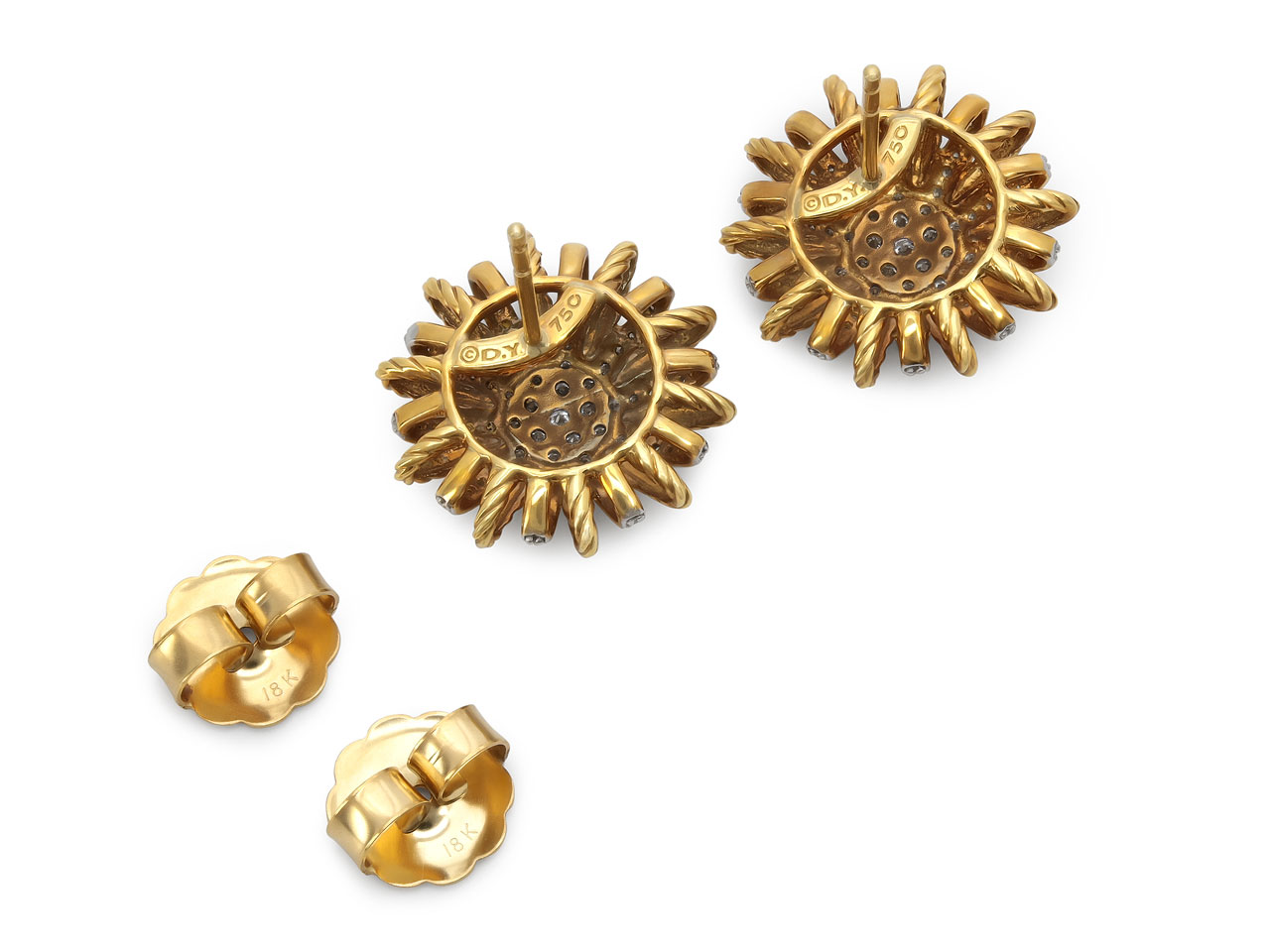 David Yurman 'Starburst' Diamond Earrings in 18K Gold