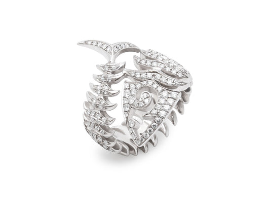 Stephen Webster Diamond 'Jewels Verne Fish Ring' in 18K White Gold