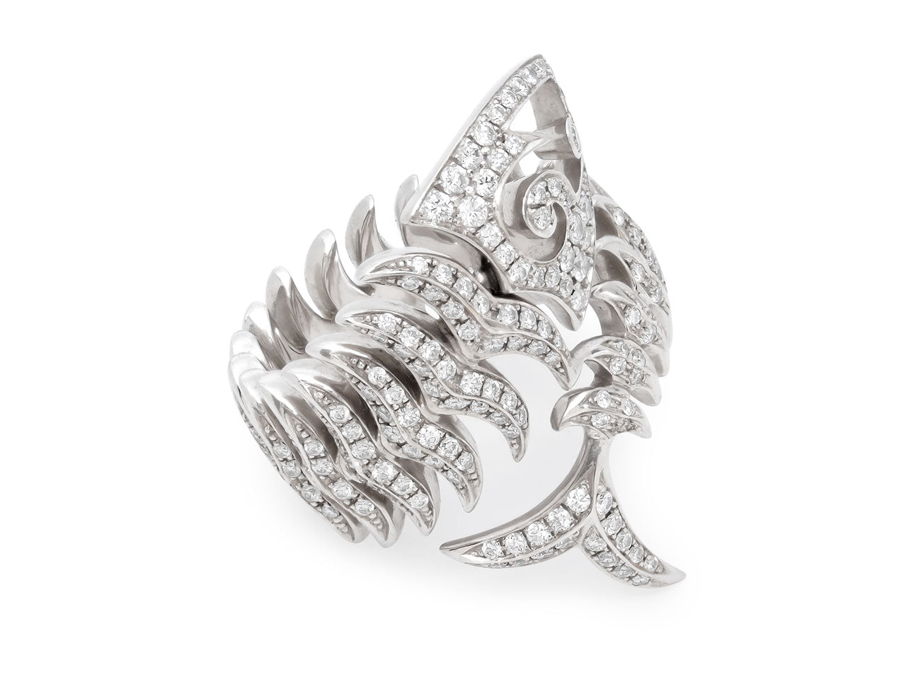 Stephen Webster Diamond 'Jewels Verne Fish Ring' in 18K White Gold