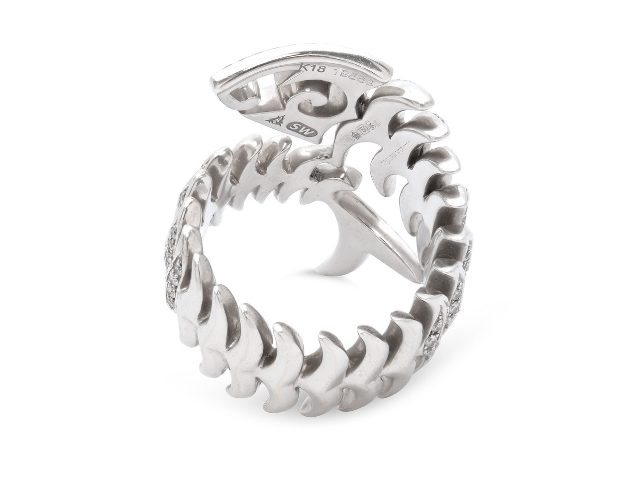 Stephen Webster Diamond 'Jewels Verne Fish Ring' in 18K White Gold