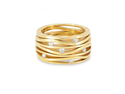 Omega 'Ladymatic' Diamond Ring in 18K Gold