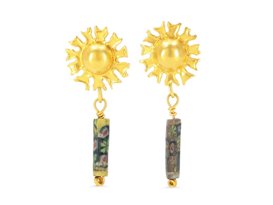 Jean Mahie Earrings in 22K Gold