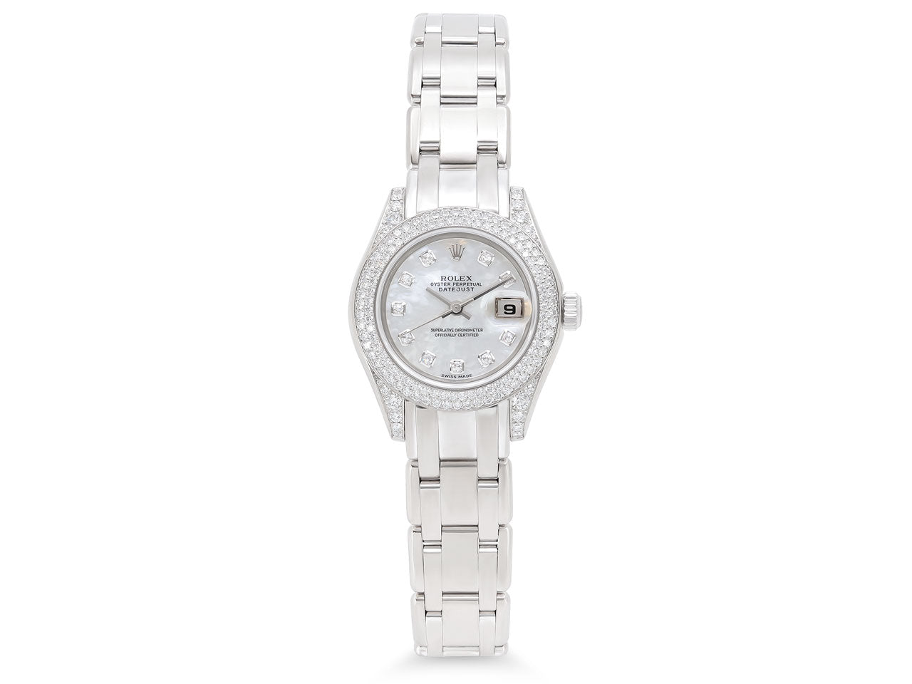 Rolex 'Pearlmaster' Diamond Watch in 18K White Gold, 29 mm