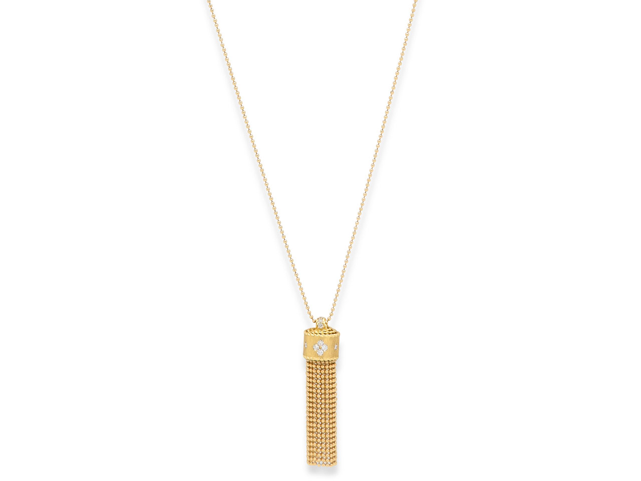 Roberto Coin 'Princess' Diamond Tassel Necklace in 18K Gold