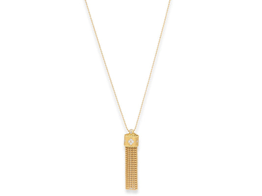 Roberto Coin 'Princess' Diamond Tassel Necklace in 18K Gold