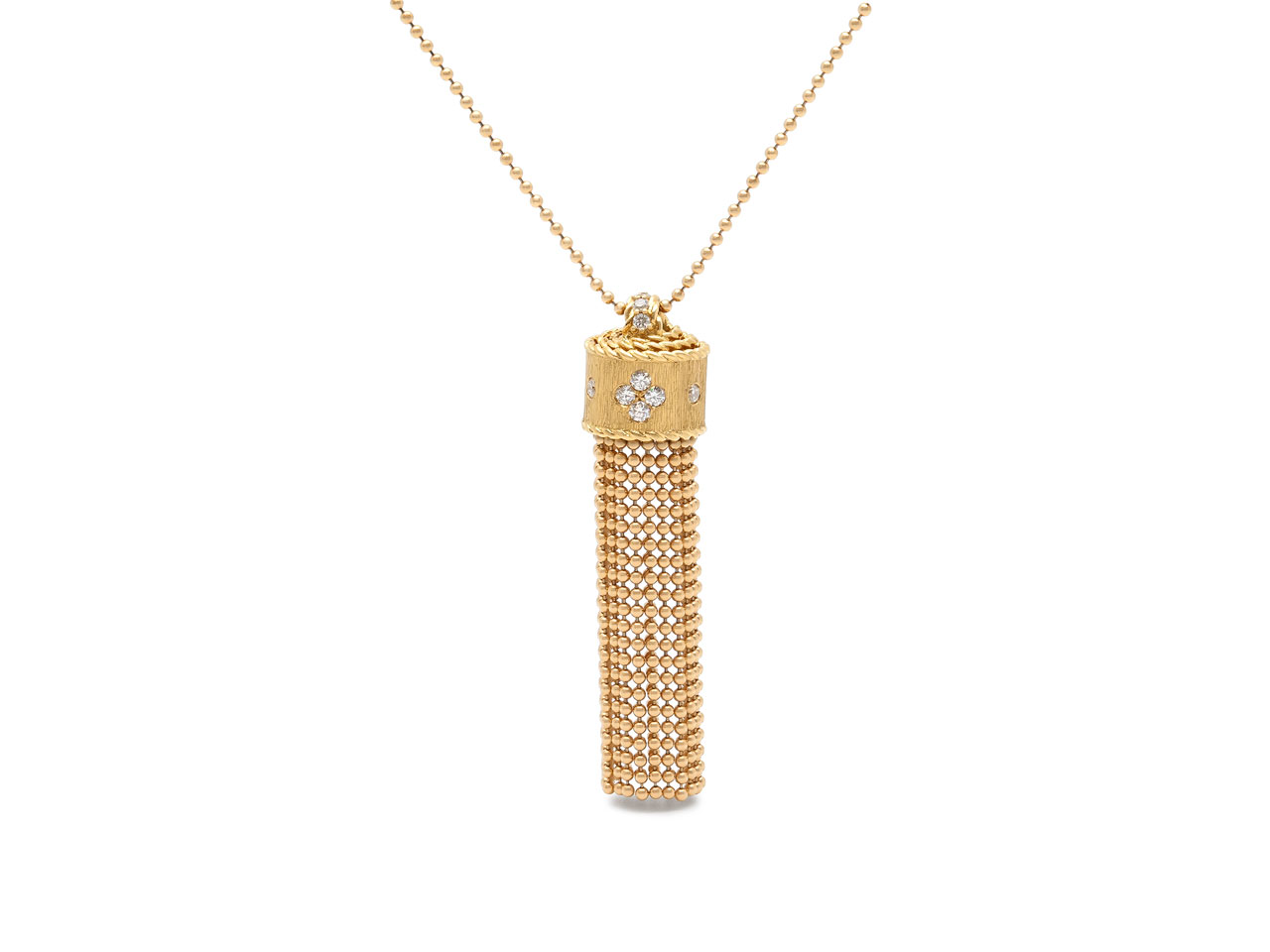 Roberto Coin 'Princess' Diamond Tassel Necklace in 18K Gold