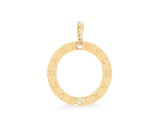 Bulgari Open Circle Diamond Pendant in 18K Gold