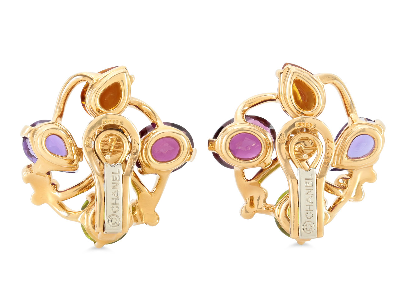 Chanel 'Venitienne' Gemstone and Diamond Earrings in 18K Gold