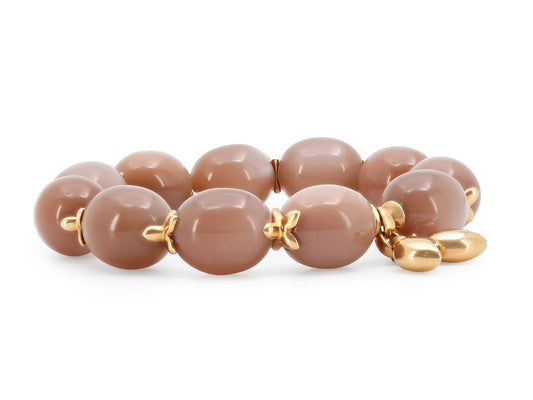 Tamara Comolli 'Coconut' Brown Moonstone Bracelet in 18K Rose Gold