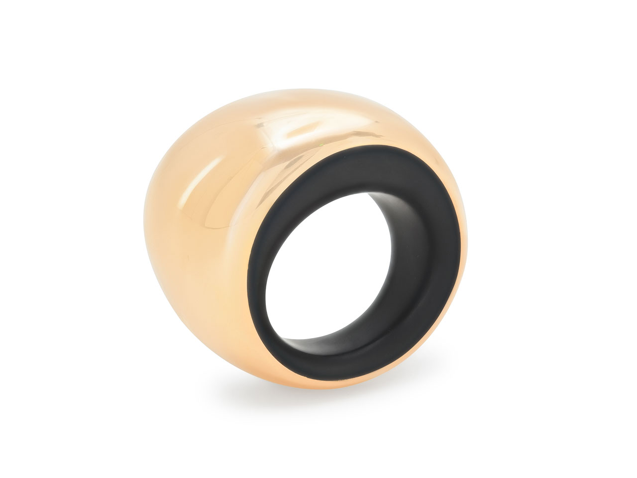 Vhernier 'Pirouette' Ring in 18K Rose Gold and Titanium