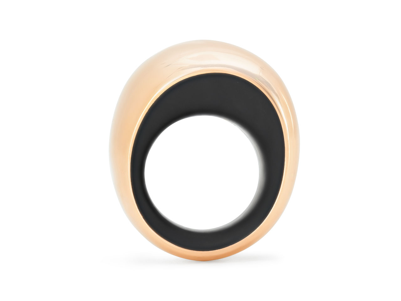 Vhernier 'Pirouette' Ring in 18K Rose Gold and Titanium