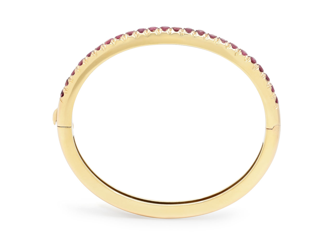 Ruby Bangle Bracelet in 18K Gold