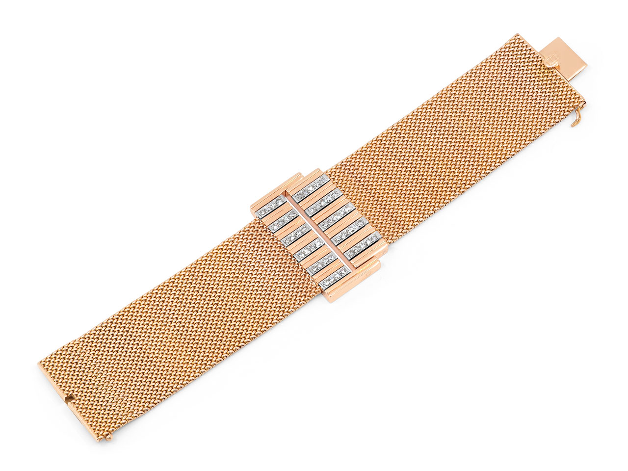 Mid-Century Diamond Bracelet in 18K Rose Gold