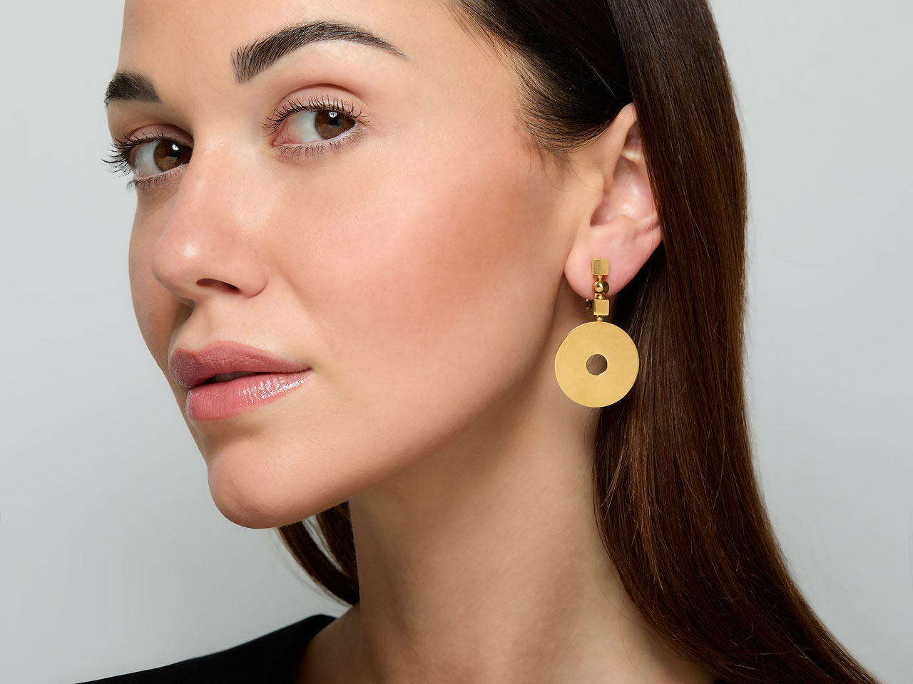 Bulgari 'Lucea' Geometric Earrings in 18K Gold