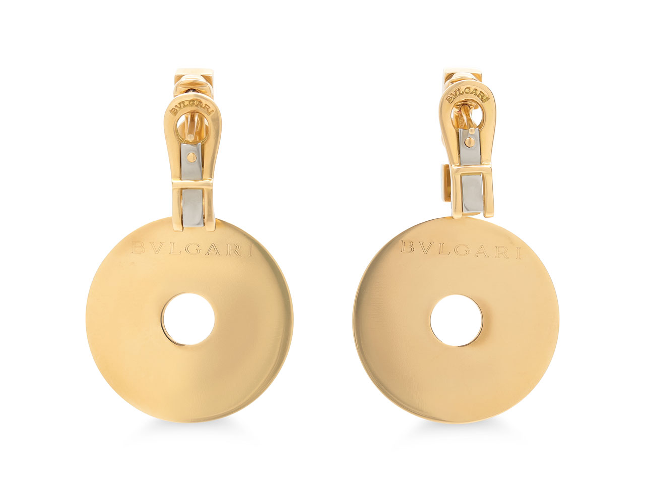 Bulgari 'Lucea' Geometric Earrings in 18K Gold