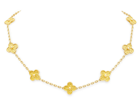 Van Cleef & Arpels 'Vintage Alhambra' Necklace, 10 Motifs, in 18K Gold