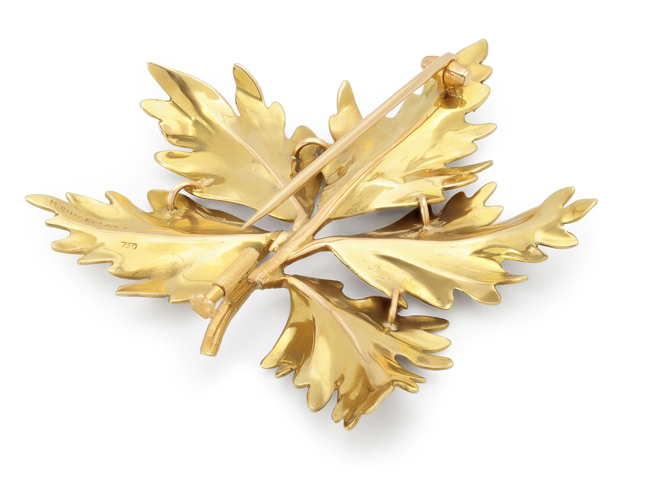 Buccellati Leaf Brooch in 18K Gold