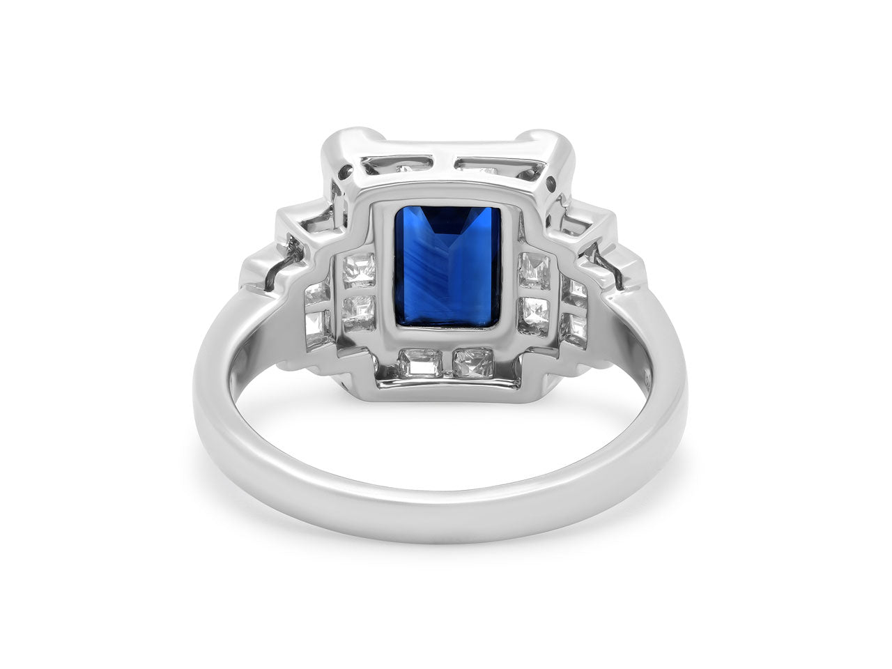 Sapphire and Diamond Ring in Platinum