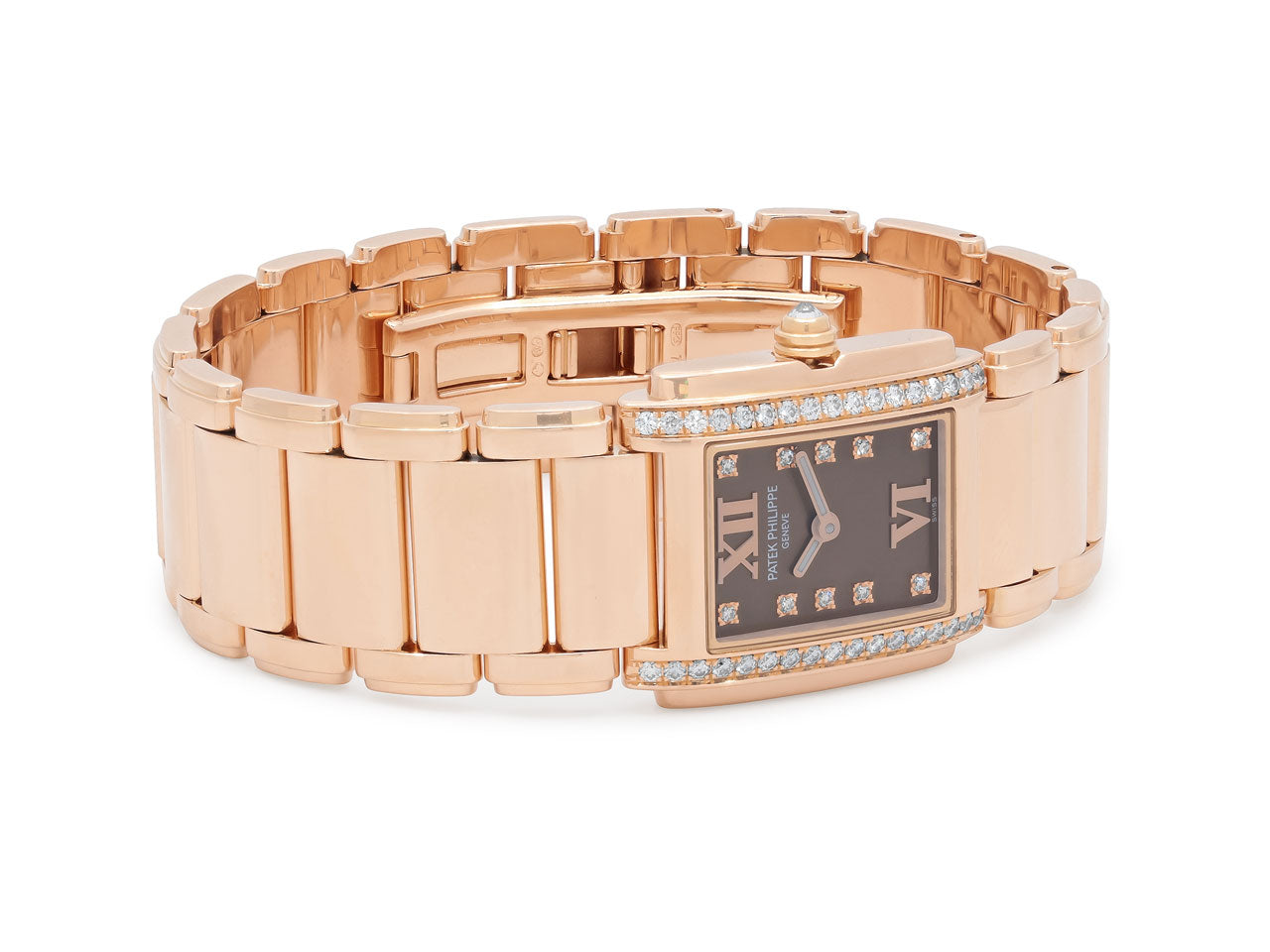 Patek Phillipe 'Twenty 4' Diamond Watch in 18K Rose Gold