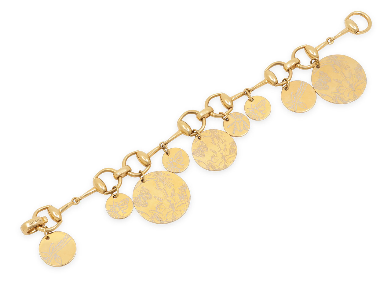 Gucci Floral Charm Bracelet in 18K Gold