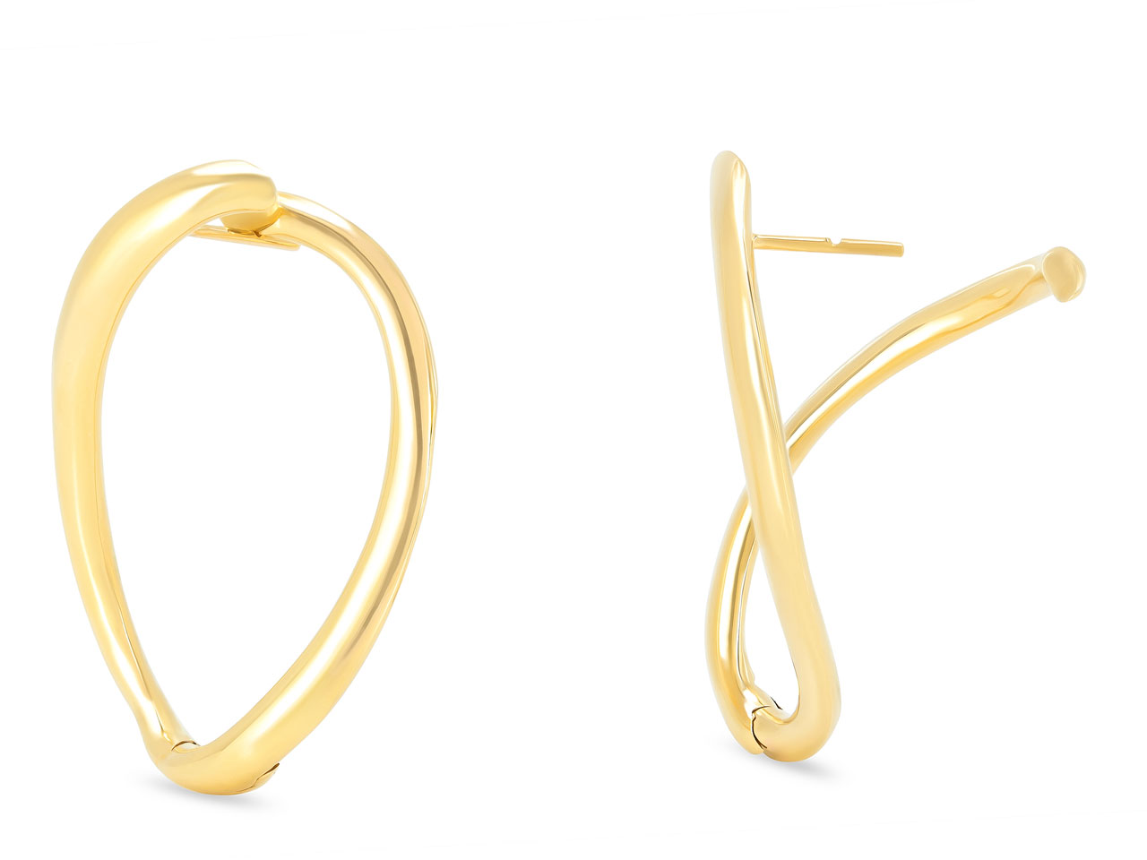 Loop Earrings in 18K Gold, by Beladora