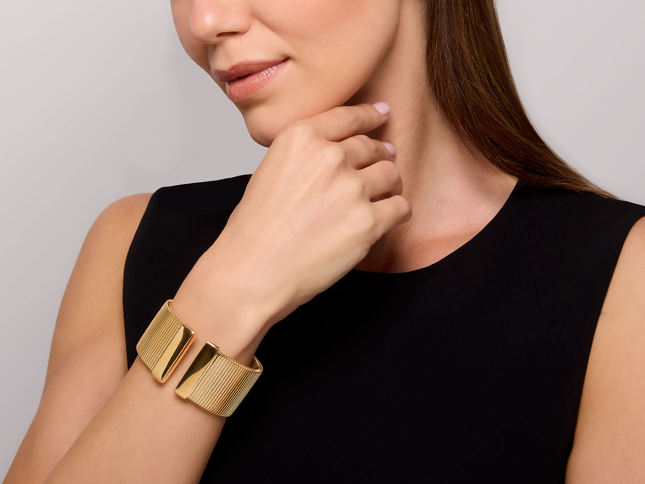 Tubogas Cuff Bracelet in 18K Gold, by Beladora