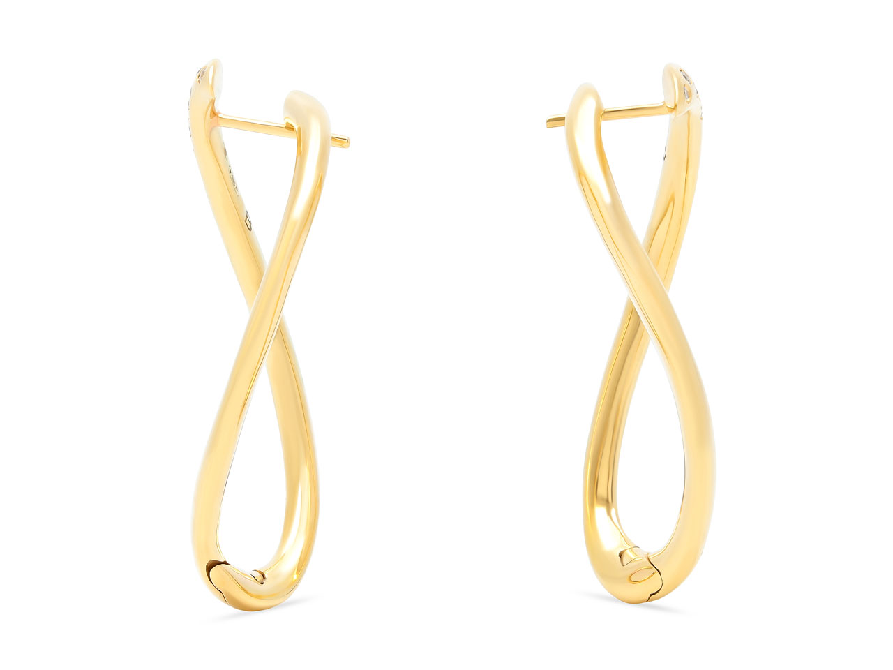 Diamond Loop Earrings in 18K Gold, by Beladora