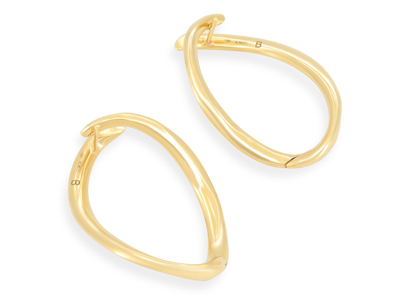 Diamond Loop Earrings in 18K Gold, by Beladora