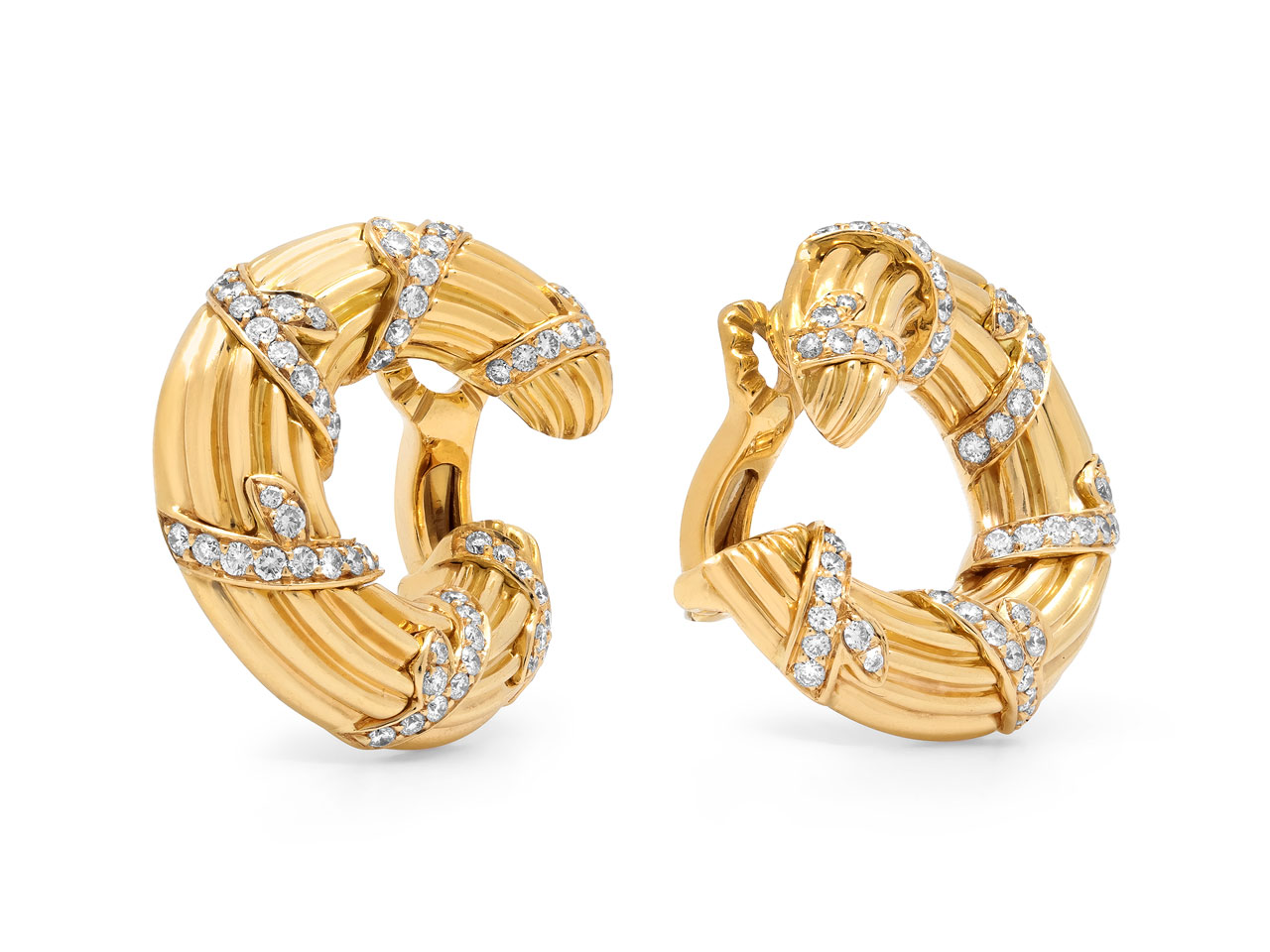 Cartier Diamond Earrings in 18K Gold