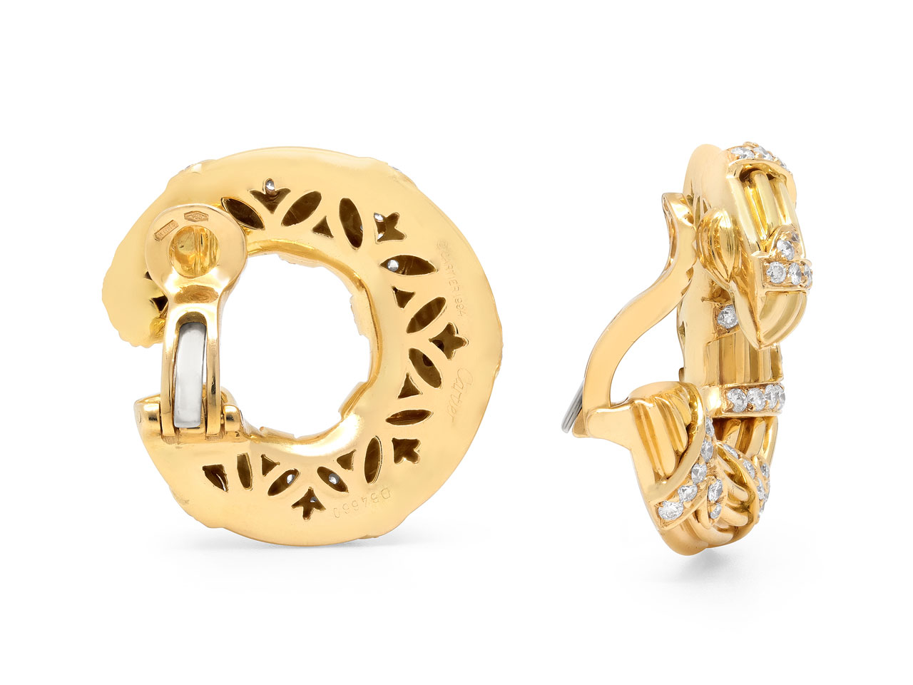 Cartier Diamond Earrings in 18K Gold