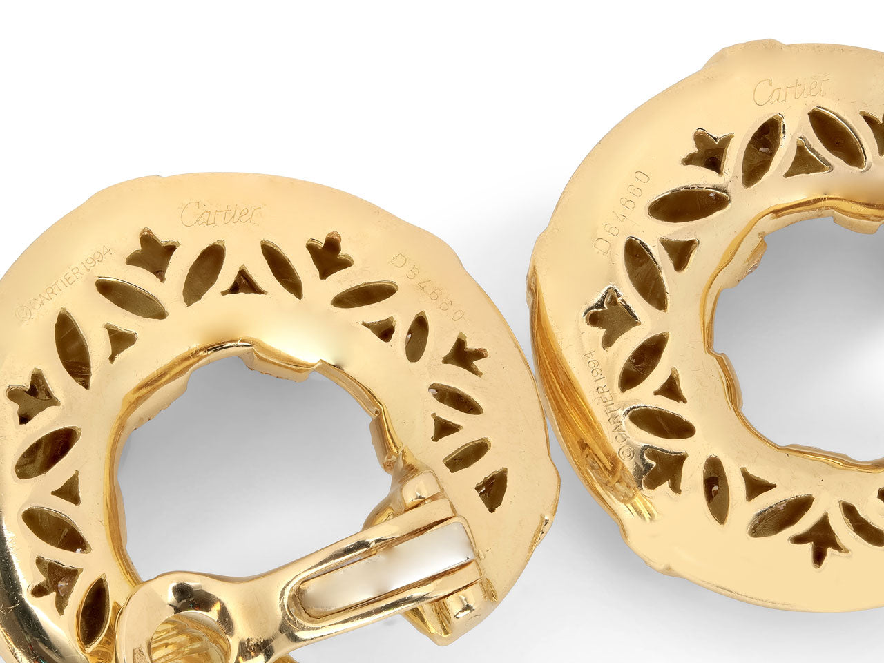 Cartier Diamond Earrings in 18K Gold