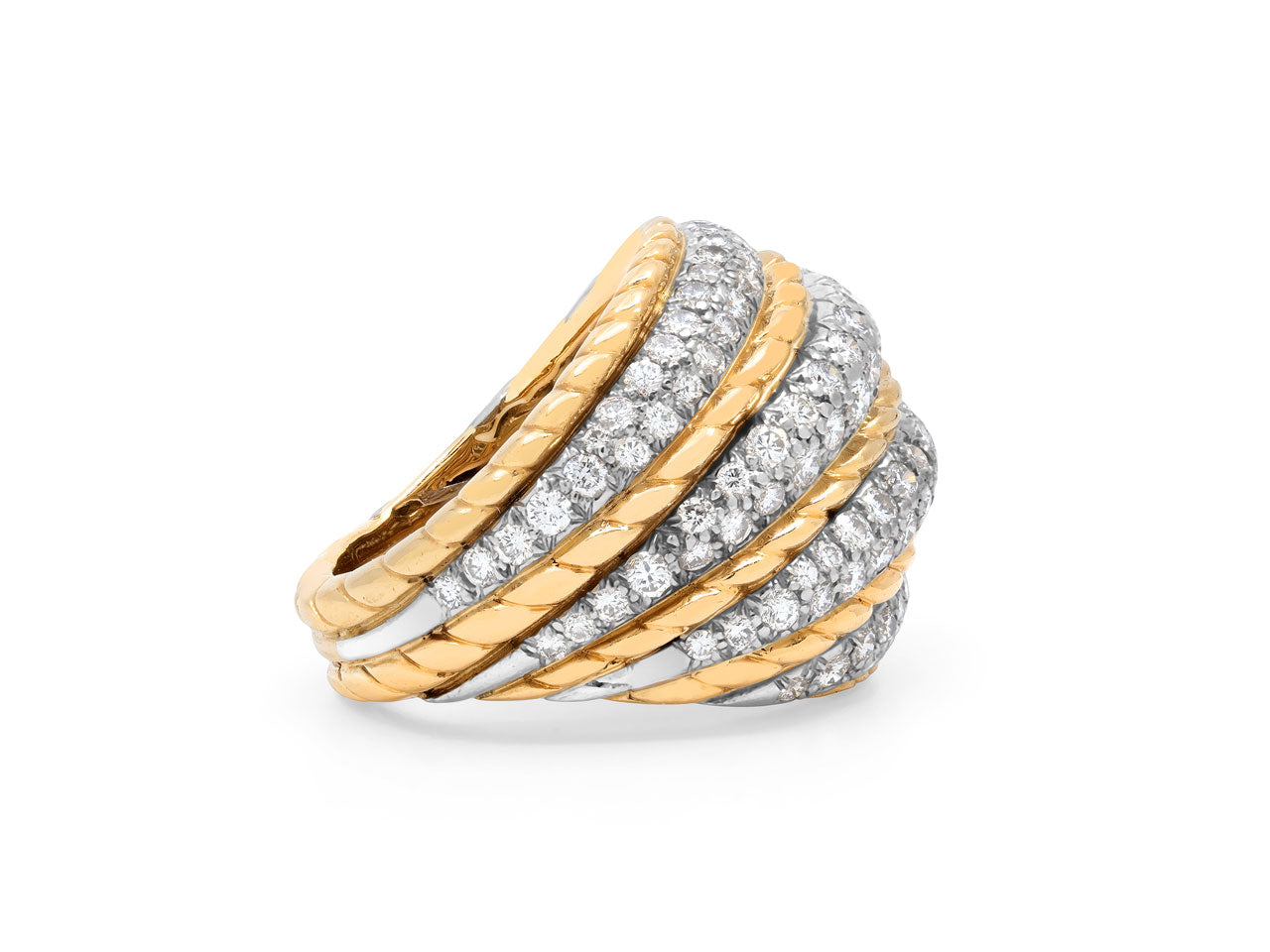 Van Cleef & Arpels Diamond Cocktail Ring in 18K and Platinum