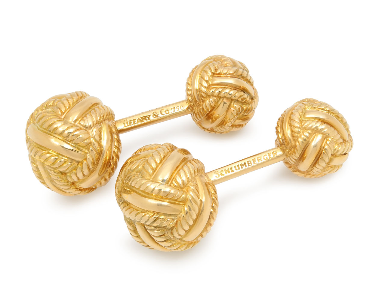 Tiffany & Co. Schlumberger 'Love Knot' Cufflinks in 18K Gold