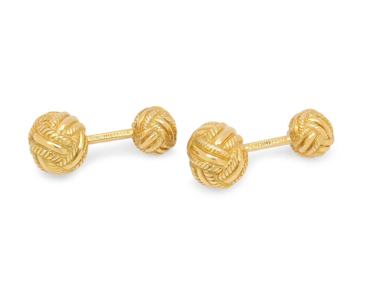 Tiffany & Co. Schlumberger 'Love Knot' Cufflinks in 18K Gold