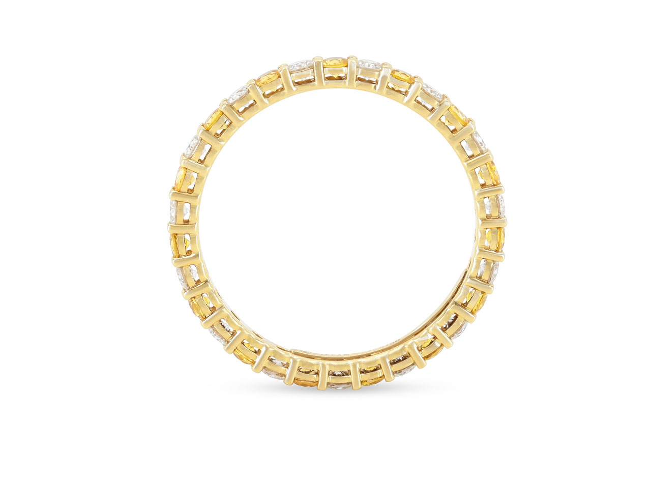 Tiffany & Co. 'Embrace' Yellow Sapphire and Diamond Eternity Band in 18K Gold