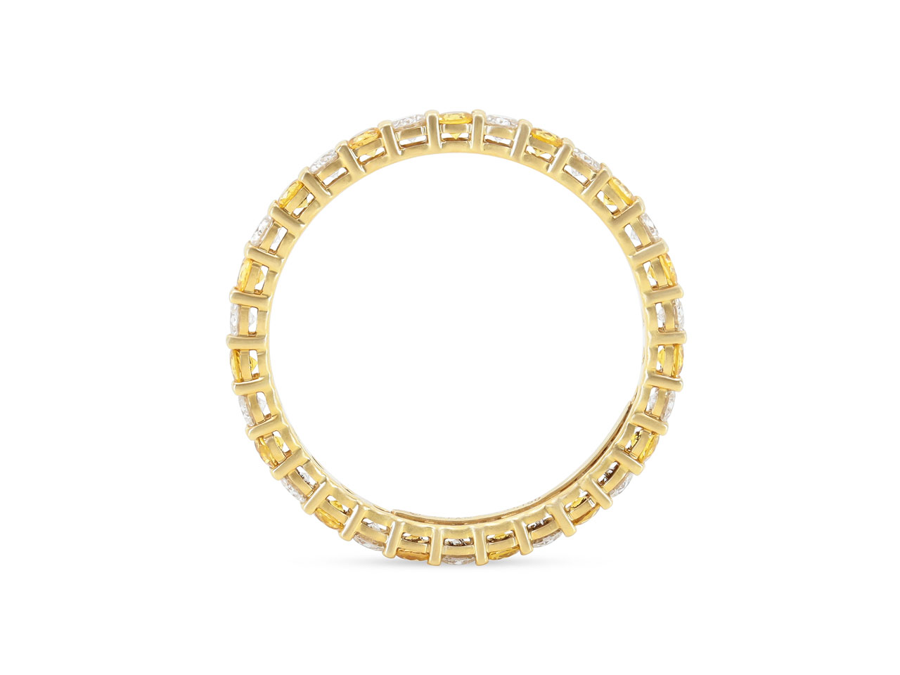 Tiffany & Co. 'Embrace' Yellow Sapphire and Diamond Eternity Band in 18K Gold