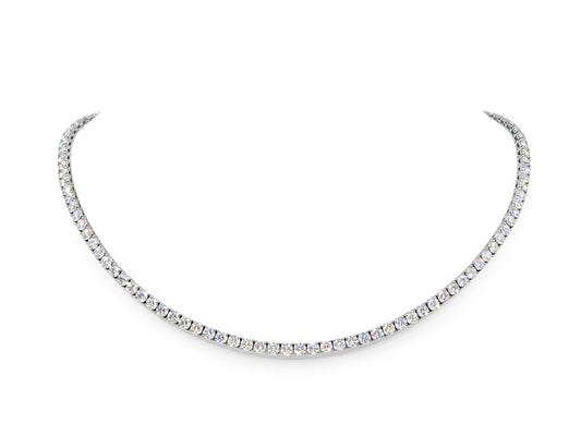 Diamond Rivière Necklace in 18K White Gold, 16.5 Inches