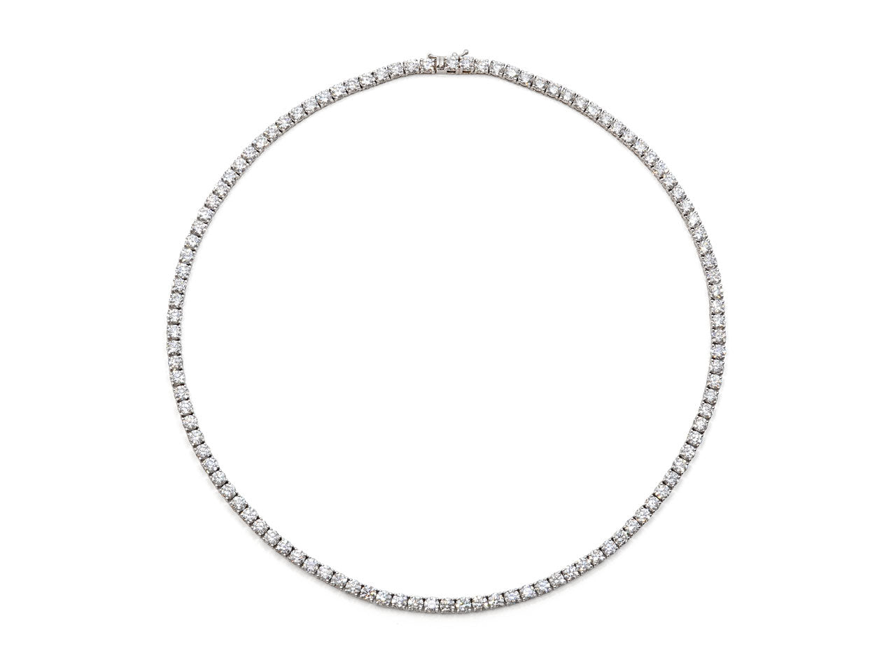 Diamond Rivière Necklace in 18K White Gold, 16.5 Inches